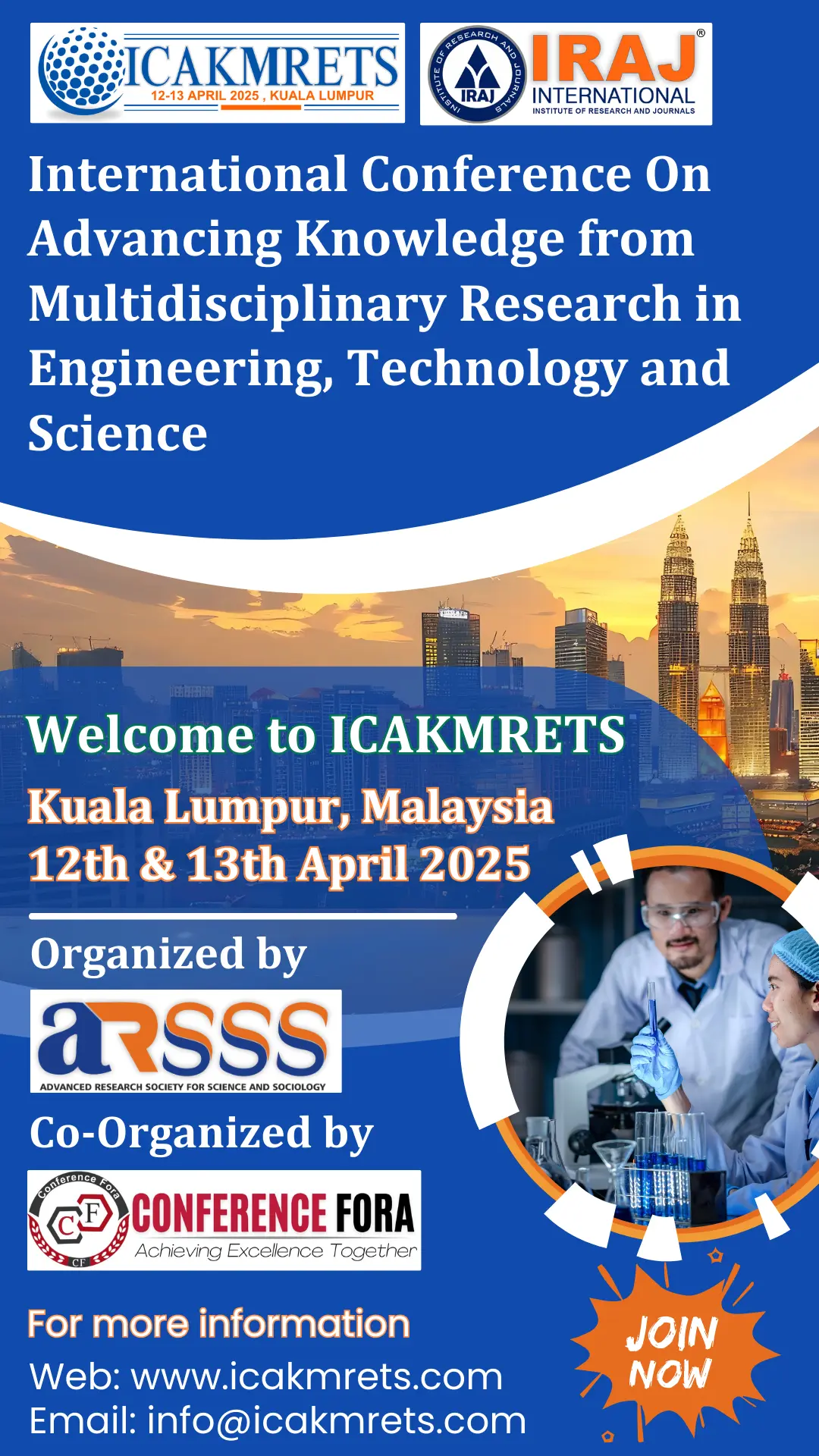 Multidisciplinary Research in Engineering, Technology Conference in Malaysia